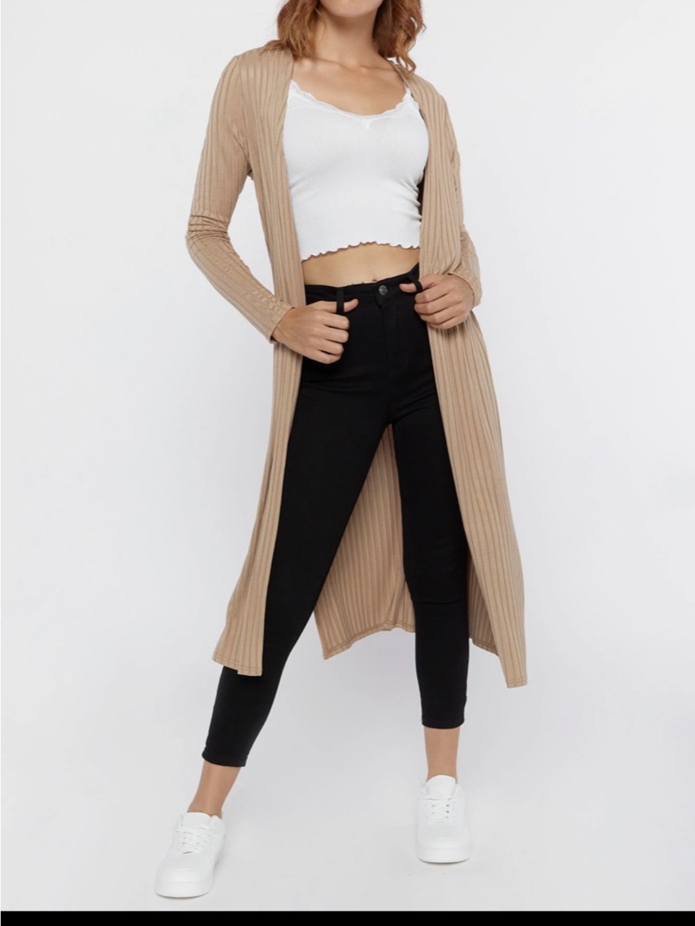 ☀️ Forever 21 ☀️ tan ribbed cardigan